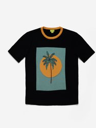 The Knit Tee With The Sunset Palm Pattern