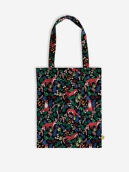 Tote Bag With Forest Fox Print