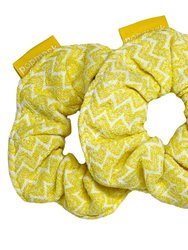 Fast Hair Drying Microfiber Scrunchies Yellow (2 Pack) - Yellow