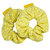 Fast Hair Drying Microfiber Scrunchies Yellow (2 Pack) - Yellow