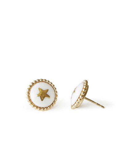 POPORCELAIN Gold Lustre Star Stud Earrings product