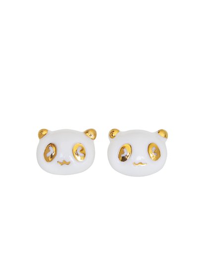 POPORCELAIN Porcelain Lucky Panda Stud Earrings product
