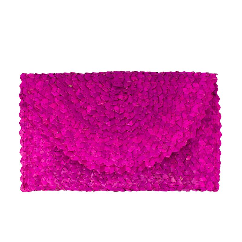 Poppy & Sage Lizzie Grass Clutch In Pink