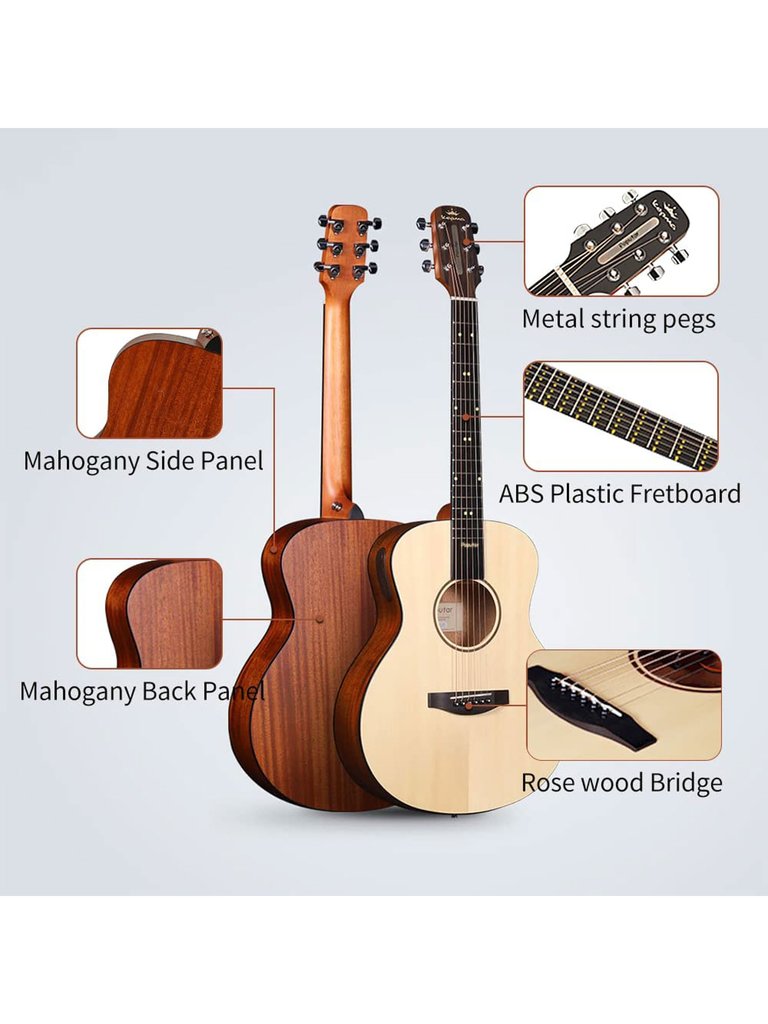 Poputar Wood Acoustic PopuMusic Poputar T1 Smart Guitar | Verishop