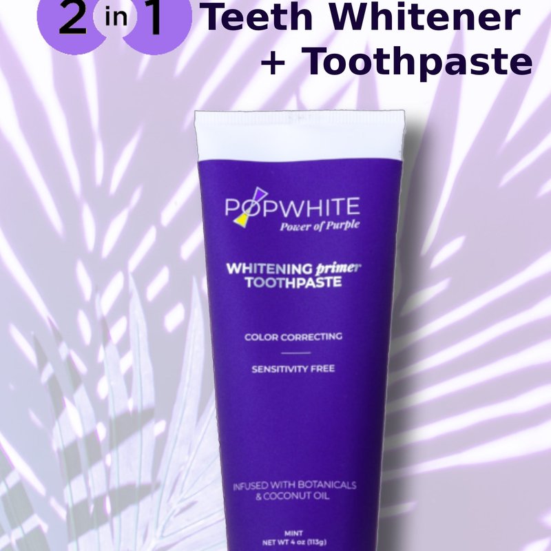Popwhite 2-in-1 Teeth Whitener + Toothpaste