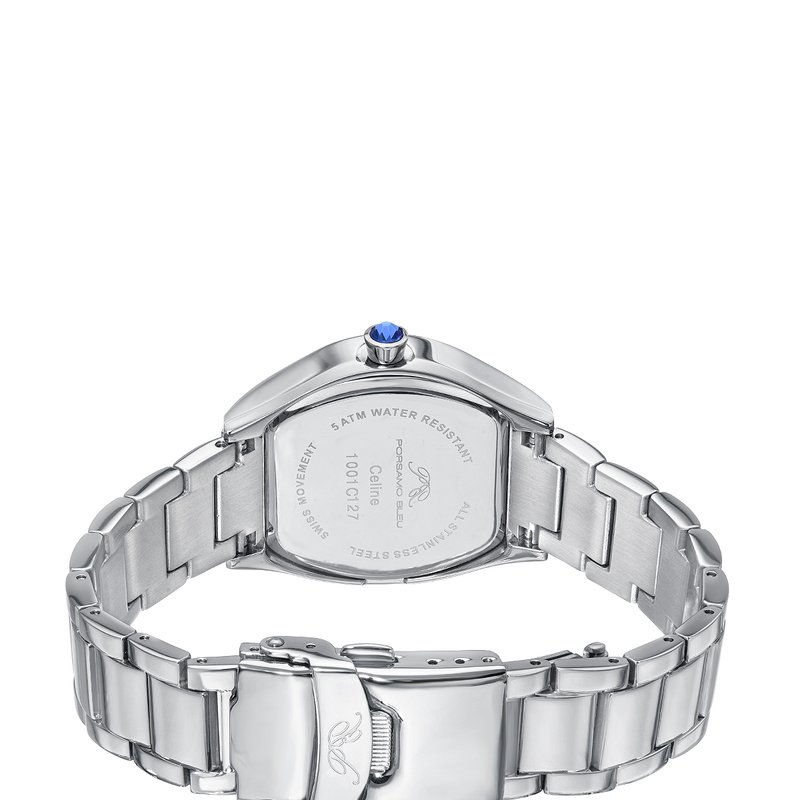Shop Porsamo Bleu Celine Women's Tonneau Watch, Silver And Blue, 1001cces