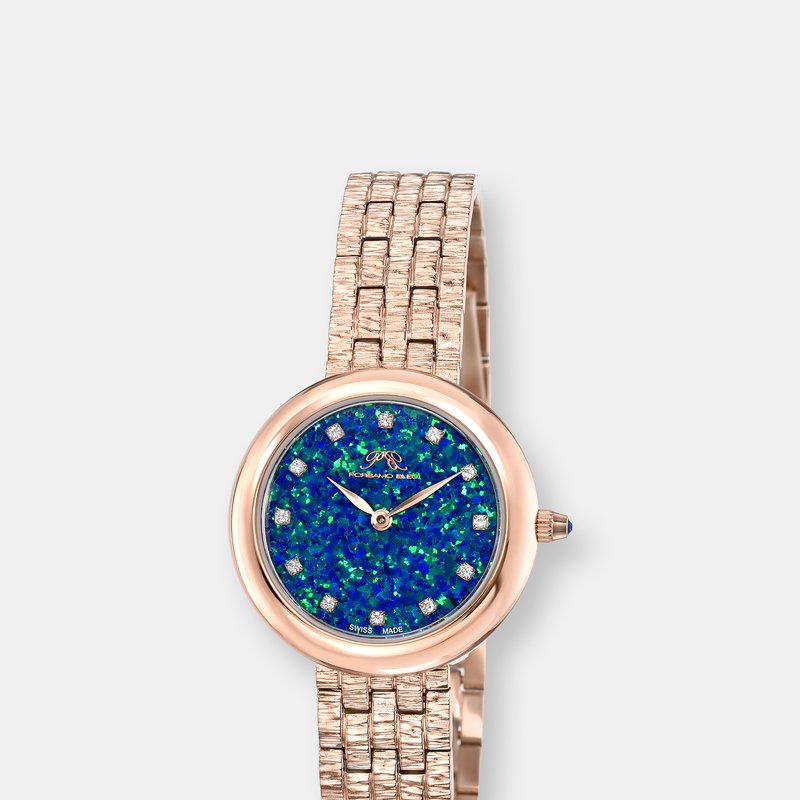 Shop Porsamo Bleu Charlize Women's Roser Tone, Opal Dial Jewelry Watch With Topaz Hourmarkers In Pink