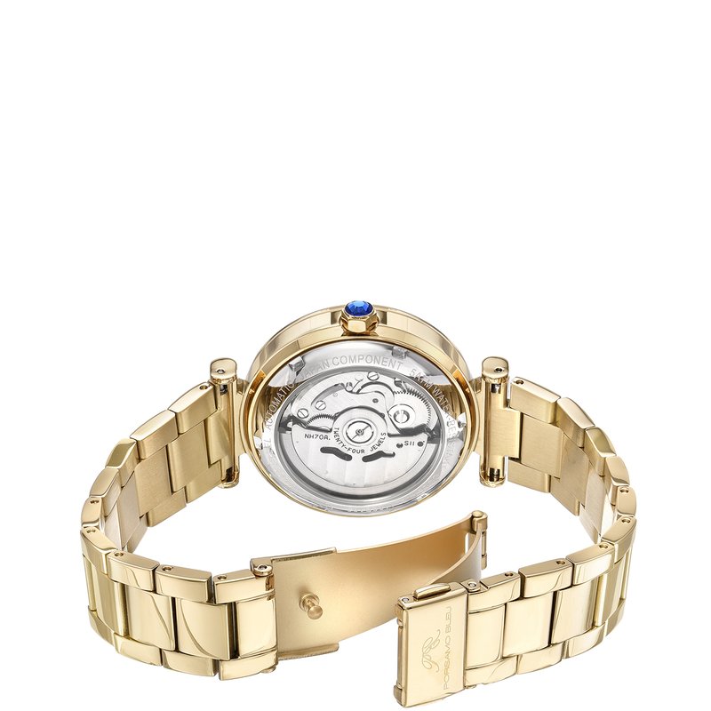 Shop Porsamo Bleu Colette Women's Automatic Goldtone And Blue Bracelet Watch, 1102bcos