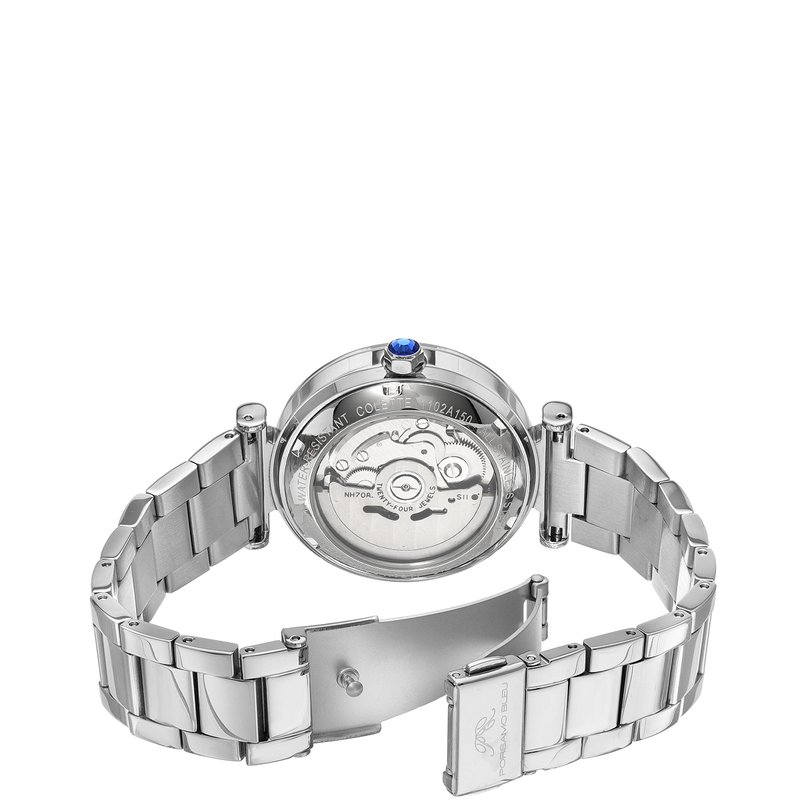 Shop Porsamo Bleu Colette Women's Automatic Silver And Blue Bracelet Watch, 1102acos