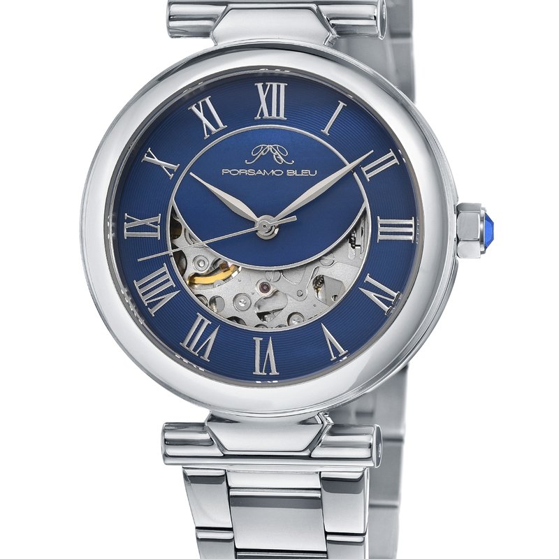 Shop Porsamo Bleu Colette Women's Automatic Silver And Blue Bracelet Watch, 1102acos
