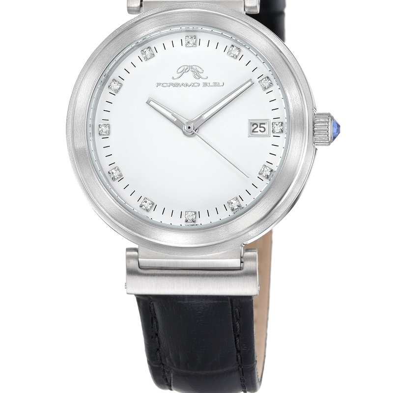 Porsamo Bleu Dahlia Women's Black Leather Watch, 1051adal