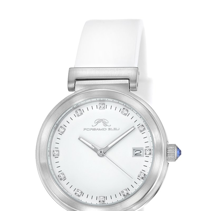 Shop Porsamo Bleu Dahlia Women's White Silicone Watch, 1052adar