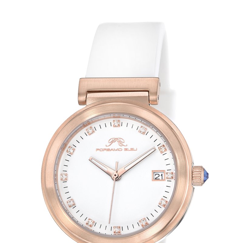 Porsamo Bleu Dahlia Women's White Silicone Watch, 1052cdar