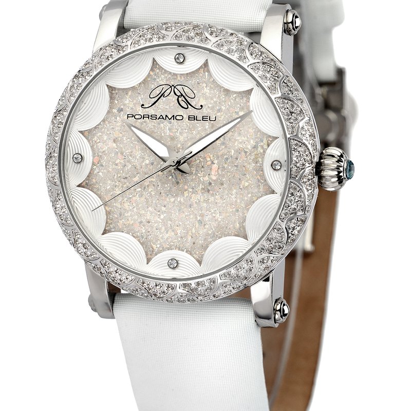 Porsamo Bleu Genevieve Women's Topaz Watch, 681agel In White