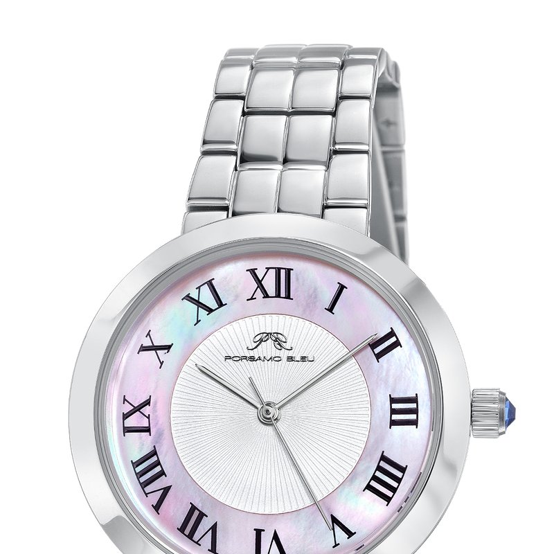 Porsamo Bleu Helena Women's Baby Pink And Silver Bracelet Watch, 1072ches In Grey