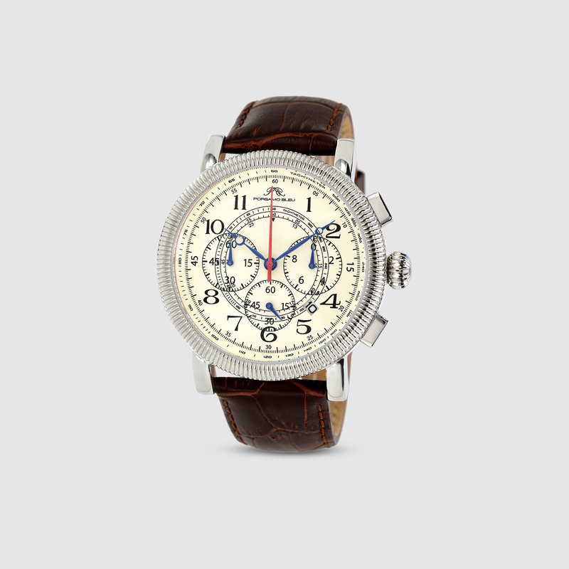 Shop Porsamo Bleu Phileas Men's Leather Watch, 471aphl In Brown