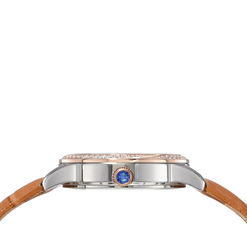 Shop Porsamo Bleu Ruby Women's Cognac Crystal Watch, 1141drul In Brown