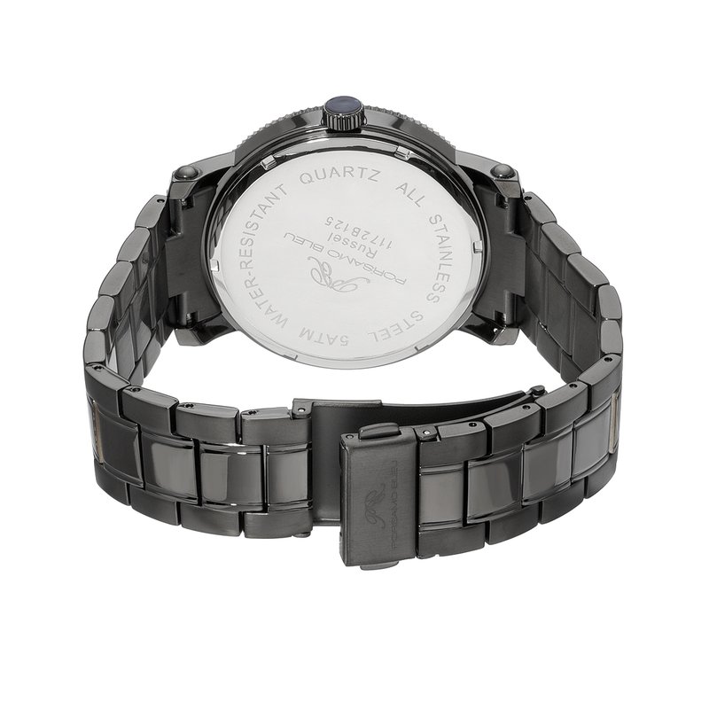 Shop Porsamo Bleu Russel Men's Multi Function Silver And Grey Watch, 1172brus
