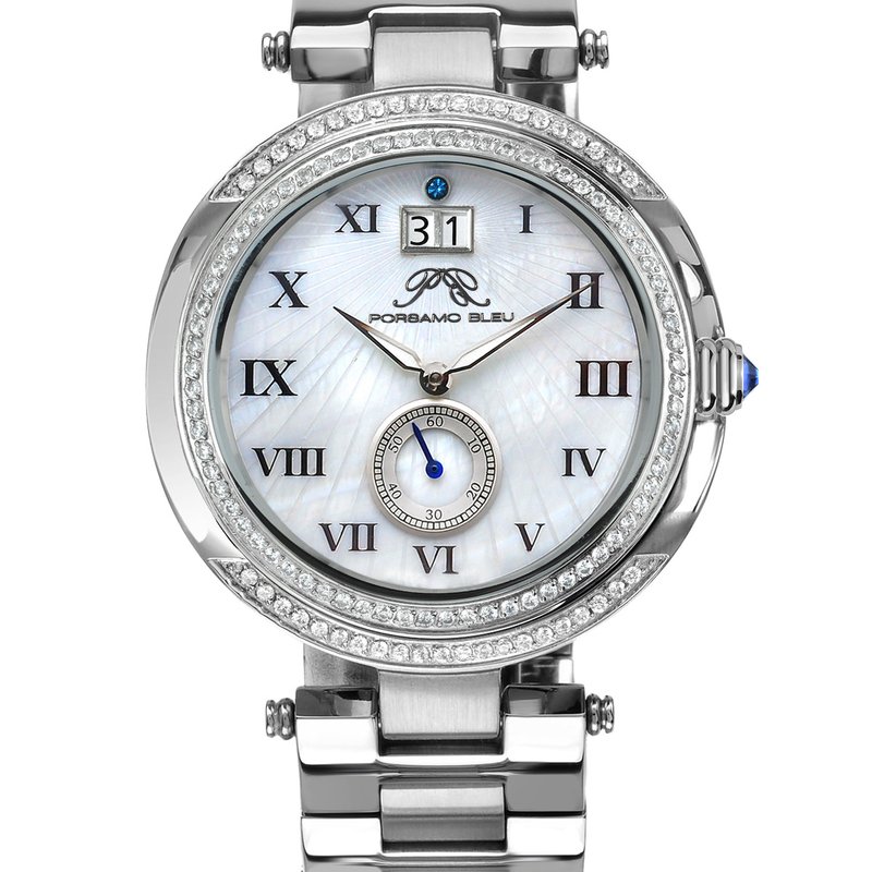 Porsamo Bleu South Sea Crystal Women's Silver Watch, 104essc In Grey