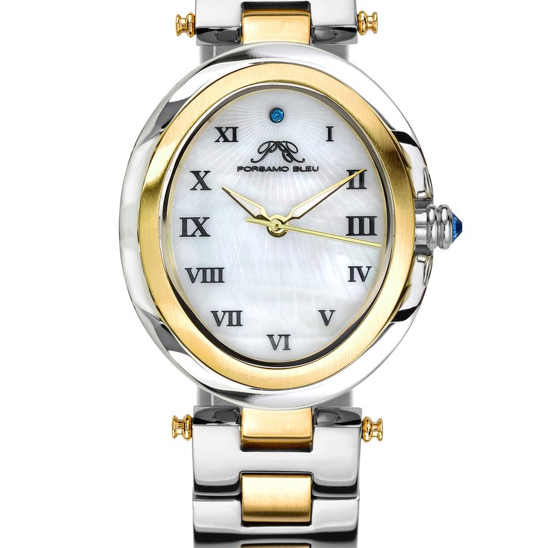 Porsamo Bleu South Sea Oval Women's Two-tone Watch, 105fsso In Gold