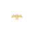 Mini Bat Threaded Flat Back Earring | .5GMS .01CT | Single - Yellow Gold Diamond