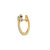 Mini Diamond Snake Hoop - Sapphire Eyes | .85GMS .09CT | Single - Yellow Gold Sapphire
