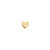 Mini Heart Threaded Flat Back Earring | .5GMS | Single - Yellow Gold