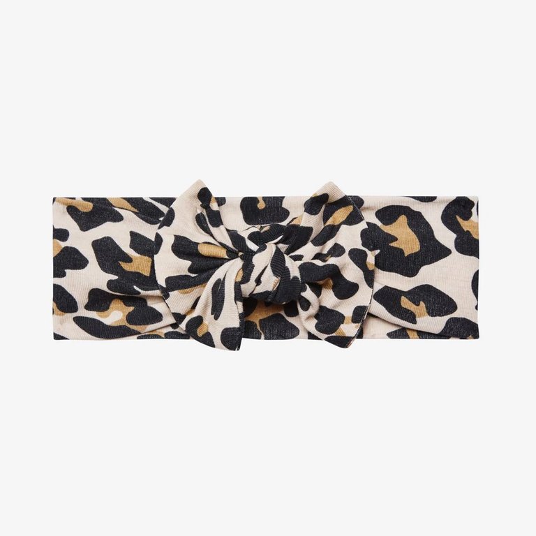 Lana Leopard Tan Headwrap - Tan