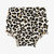 Lana Leopard Tan Short Sleeve Peplum Ruffled Bummie Set