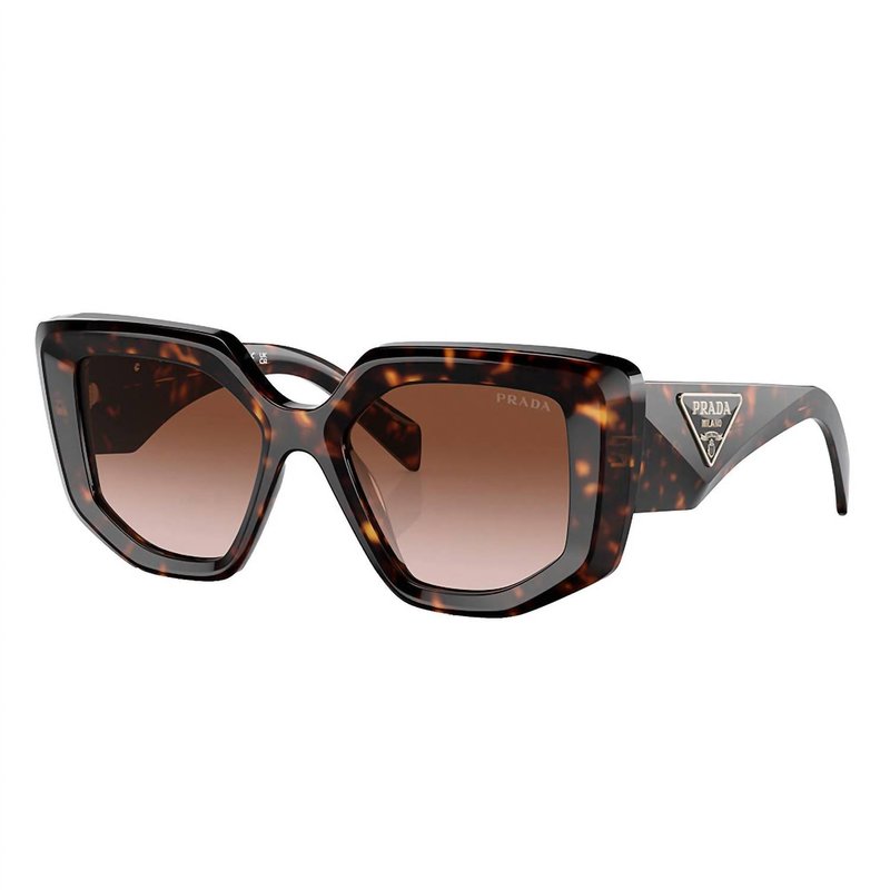 Prada Fashion Plastic Sunglasses With Brown Gradient Lens