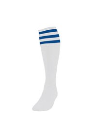 Childrens/Kids Football Socks - White/Royal Blue - White/Royal Blue