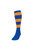 Precision Childrens/Kids Hooped Football Socks (Royal Blue/Amber Glow) - Royal Blue/Amber Glow