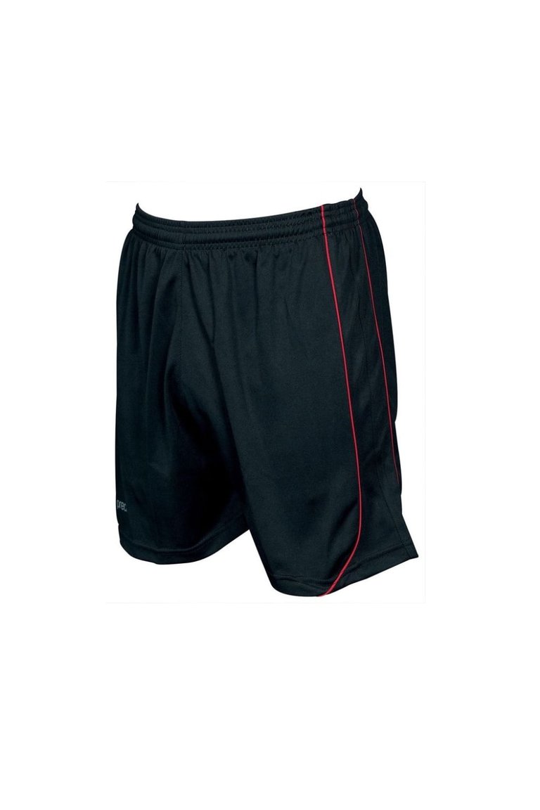 Precision Childrens/Kids Mestalla Shorts (Black/Red) - Black/Red