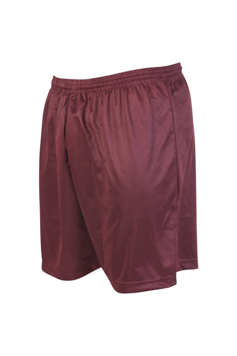 Precision Childrens/Kids Micro-Stripe Football Shorts (Maroon)