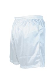 Precision Childrens/Kids Micro-Stripe Football Shorts (White)