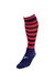 Precision Childrens/Kids Pro Hooped Football Socks (Navy/Red) - Navy/Red