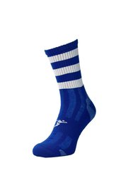 Precision Childrens/Kids Pro Hooped Football Socks - Royal Blue/White