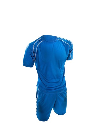 Precision Precision Unisex Adult Lyon T-Shirt & Shorts Set (Royal Blue/White) product