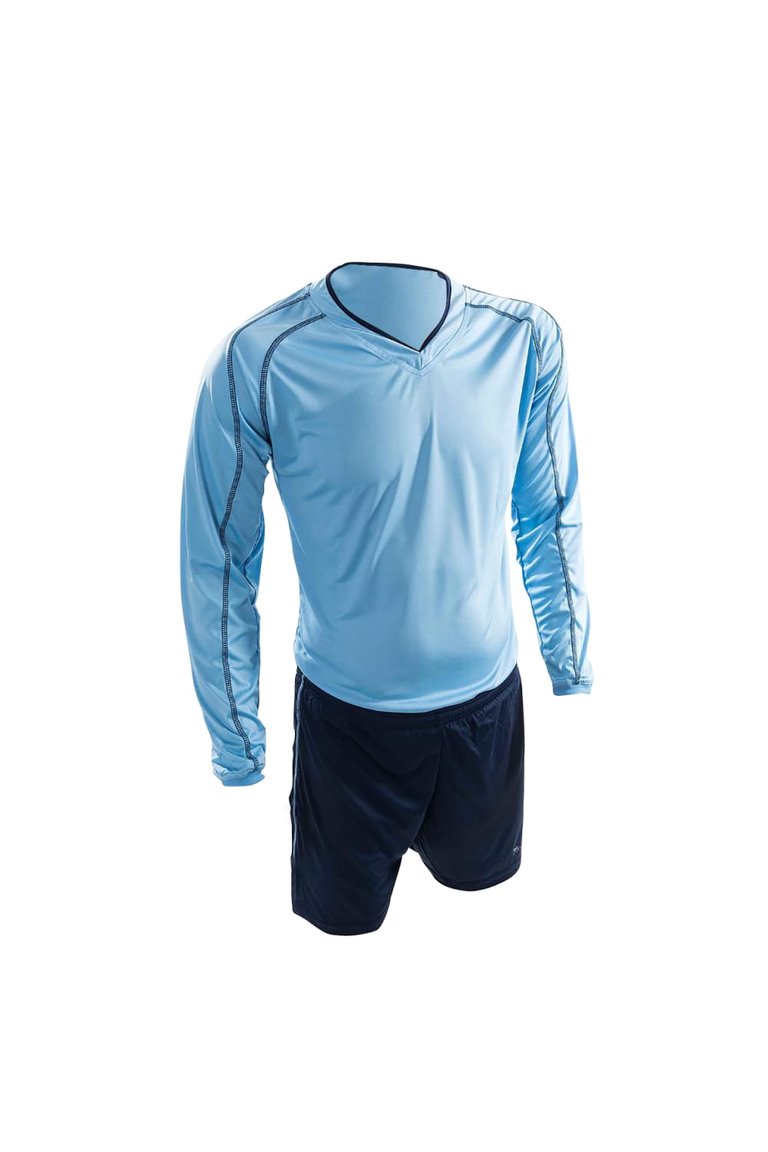 Precision Unisex Adult Marseille T-Shirt & Shorts Set (Sky Blue/Navy) - Sky Blue/Navy