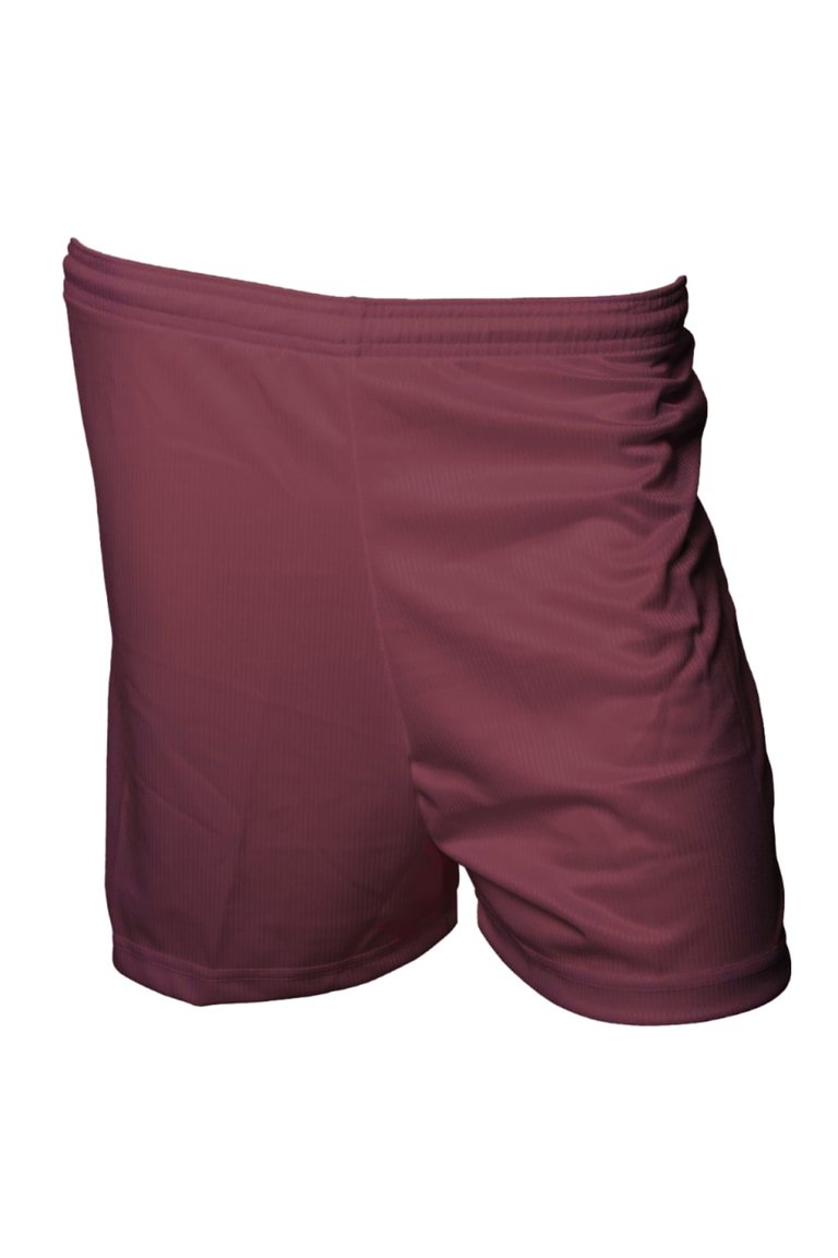 Precision Unisex Adult Micro-Stripe Football Shorts (Maroon) - Maroon