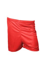 Precision Unisex Adult Micro-Stripe Football Shorts (Red) - Red