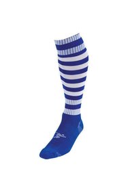Precision Unisex Adult Pro Hooped Football Socks (Navy/Red) - Navy/Red