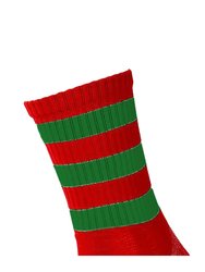Precision Unisex Adult Pro Hooped Football Socks (Red/Green)