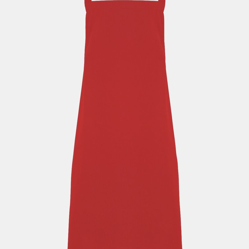 Premier Ladies/womens Apron/workwear (pack Of 2) In Red