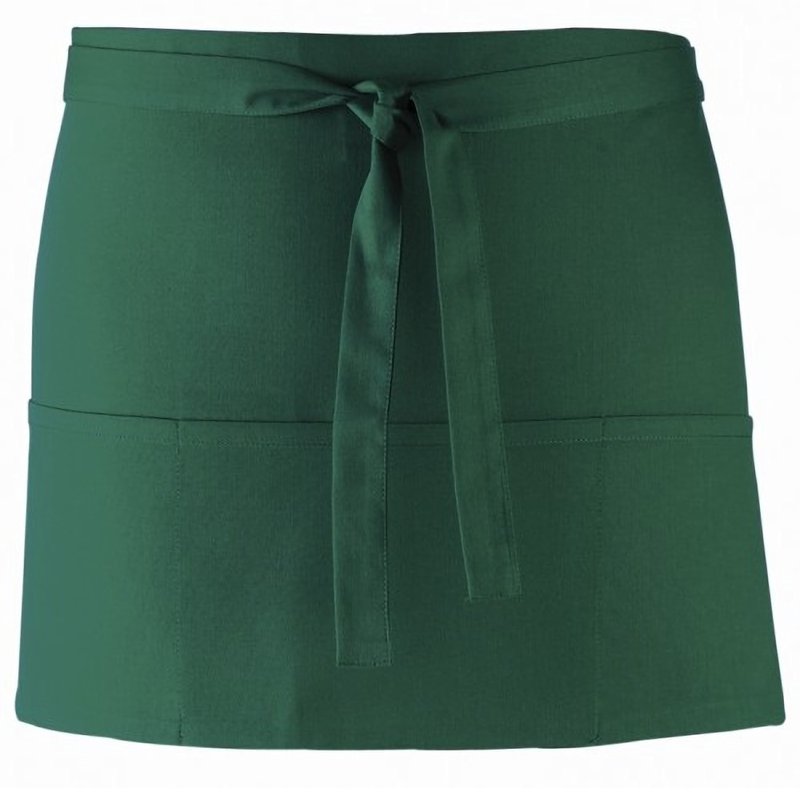 Premier Ladies/womens Colors 3 Pocket Apron / Workwear (bottle) (one Size) In Green