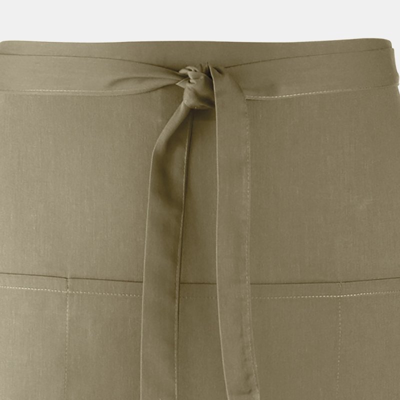 Premier Ladies/womens Colors 3 Pocket Apron / Workwear (olive) (one Size) In Green