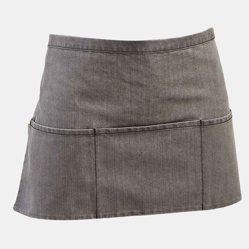 Premier Ladies/womens Colors 3 Pocket Apron / Workwear In Grey