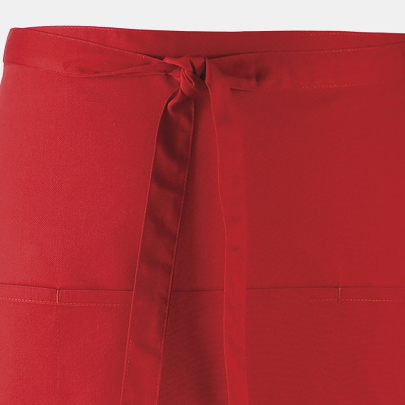 Shop Premier Ladies/womens Colors 3 Pocket Apron / Workwear (pack Of 2) (red) (one Size)