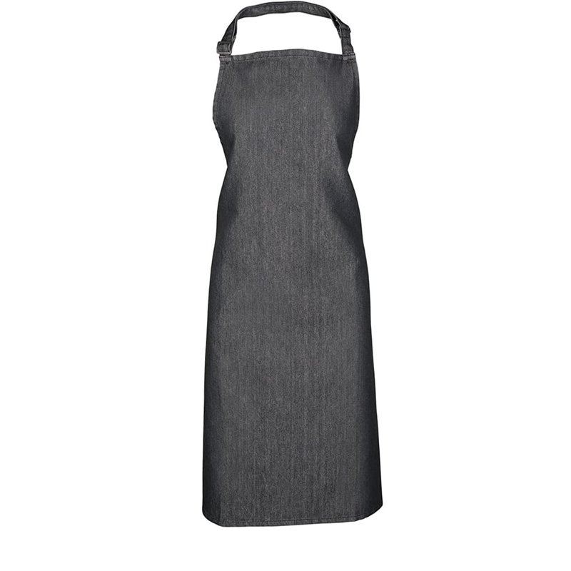Premier Ladies/womens Colours Bip Apron With Pocket / Workwear In Black