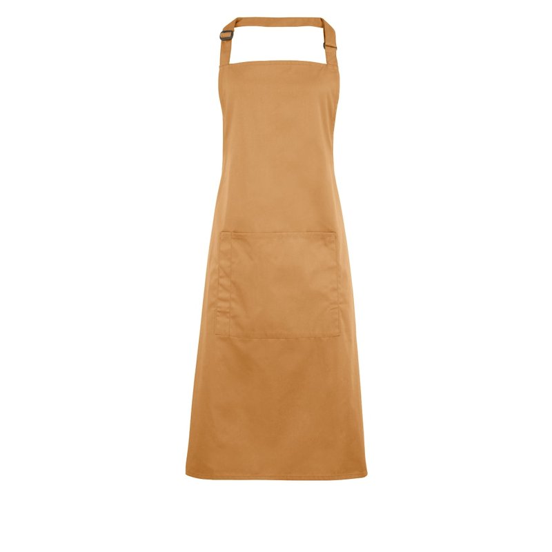 Premier Ladies/womens Colours Bip Apron With Pocket / Workwear In Brown
